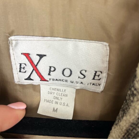 Vintage Expose Womens Chenille Waistcoat Jacket Blazer Medium Made in the USA - Picture 6 of 6